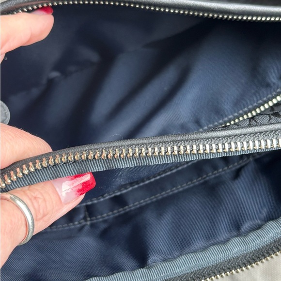 Gentler used Coach Signature makeup/laptop pouch tote clutch bag - Picture 5 of 8